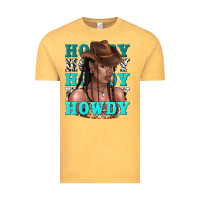 Vintage Mustard howdy howdy black girl Vintage Tee - texasbilliewilder