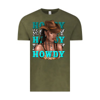 Vintage Olive howdy howdy black girl Vintage Tee - texasbilliewilder