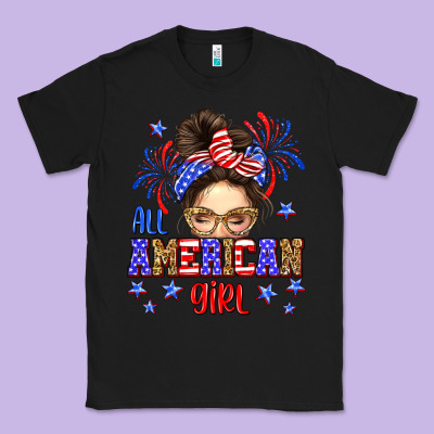 All American Girl Classic Tee Designed By Neo Western