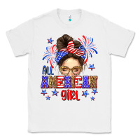 White All American girl Classic Tee - Neo Western
