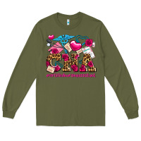 Army Green valentines day cna certified nursing assistant Long Sleeve Tee - AdoDesignShop