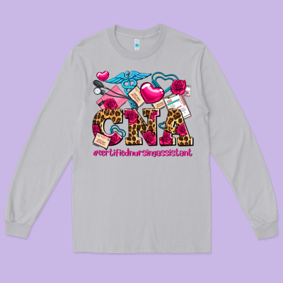 Valentines Day Cna Certified Nursing Assistant Long Sleeve Tee Designed By Adodesignshop