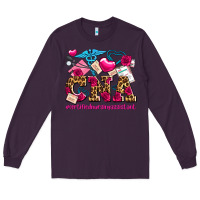 Plum valentines day cna certified nursing assistant Long Sleeve Tee - AdoDesignShop