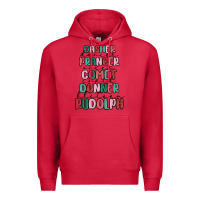 Cardinal dasher dancer prancer vixer comet cupid donner bli Premium Hoodie - MaliasSmallBusiness