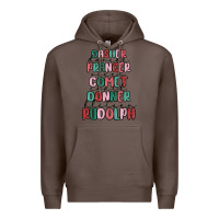 Coffee dasher dancer prancer vixer comet cupid donner bli Premium Hoodie - MaliasSmallBusiness
