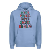 Colony Blue dasher dancer prancer vixer comet cupid donner bli Premium Hoodie - MaliasSmallBusiness