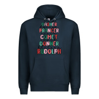 Navy dasher dancer prancer vixer comet cupid donner bli Premium Hoodie - MaliasSmallBusiness
