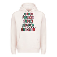 Pale Pink dasher dancer prancer vixer comet cupid donner bli Premium Hoodie - MaliasSmallBusiness