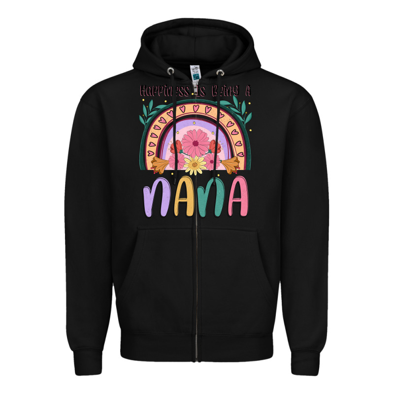 Happiness Is Being A Nana Zipper Hoodie by JahusDesignShop | Teevron