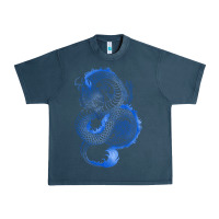 Midnight Navy blue dragon Urban Heavy Tee - RanaPortraitStore
