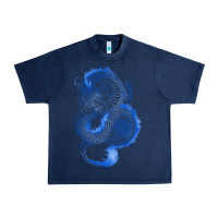 Navy blue dragon Urban Heavy Tee - RanaPortraitStore