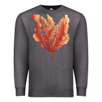 Charcoal Heather pink venus fan sea coral Premium Sweatshirt - LillyAllenDesigns