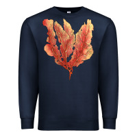 Navy pink venus fan sea coral Premium Sweatshirt - LillyAllenDesigns