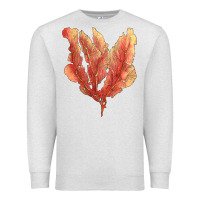 Oatmeal Heather pink venus fan sea coral Premium Sweatshirt - LillyAllenDesigns