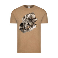 Vintage Coffee Wolf skull Vintage Tee - RanaPortraitStore