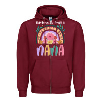 Burgundy happiness is being a nana Zipper Hoodie - JahusDesignShop