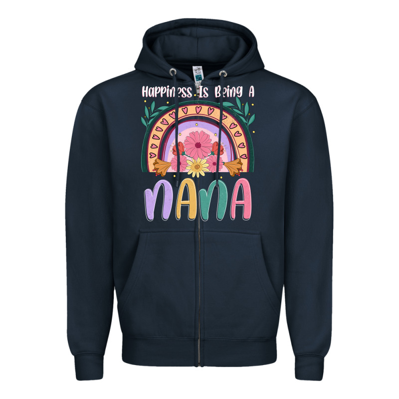 Happiness Is Being A Nana Zipper Hoodie by JahusDesignShop | Teevron