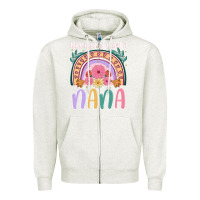 Oatmeal Heather happiness is being a nana Zipper Hoodie - JahusDesignShop