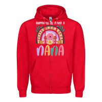 Red happiness is being a nana Zipper Hoodie - JahusDesignShop