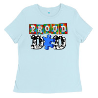 Baby Blue proud dad Ladies Tee - AdoDesignShop