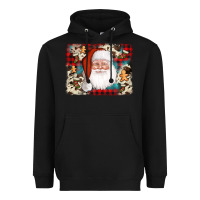 Cowhide Santa Cookie Socks Background Heavyweight Hoodie | Teevron