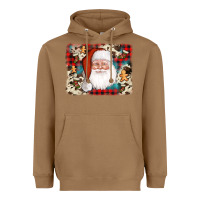 Toasted Coconut cowhide santa cookie socks background Heavyweight Hoodie - AdoDesignShop
