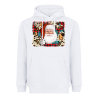 White cowhide santa cookie socks background Heavyweight Hoodie - AdoDesignShop