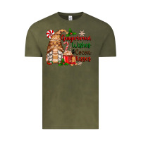 Vintage Olive gingerbread wishes and cocoa kisses Vintage Tee - Zillion Design Studio