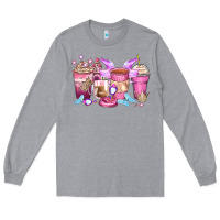 Heather Grey princess coffee cups Long Sleeve Tee - Zillion Design Studio