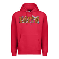 Cardinal faith with praying hands Premium Hoodie - NancyCooperArtShop