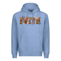 Colony Blue faith with praying hands Premium Hoodie - NancyCooperArtShop