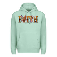 Seafoam faith with praying hands Premium Hoodie - NancyCooperArtShop