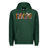 Sports Green faith with praying hands Premium Hoodie - NancyCooperArtShop