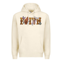 Tofu faith with praying hands Premium Hoodie - NancyCooperArtShop