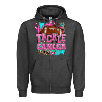 Charcoal Heather tackle cancer Zipper Hoodie - AdoDesignShop