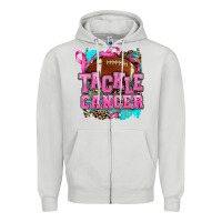 Dove Grey tackle cancer Zipper Hoodie - AdoDesignShop