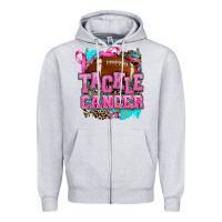Heather Grey tackle cancer Zipper Hoodie - AdoDesignShop
