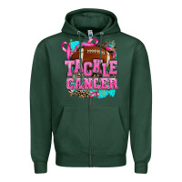 Sports Green tackle cancer Zipper Hoodie - AdoDesignShop