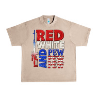 French Oak red white and pew pew pew Urban Heavy Tee - texasbilliewilder