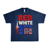 Navy red white and pew pew pew Urban Heavy Tee - texasbilliewilder