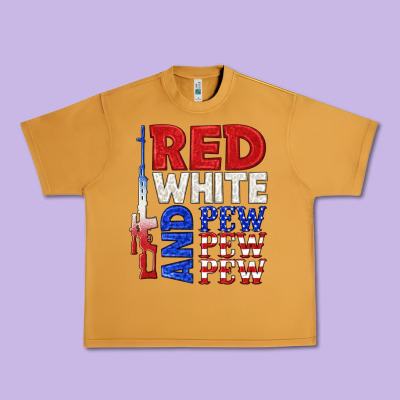 Urban Heavy Tee red white and pew pew pew