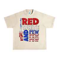 Sandshell red white and pew pew pew Urban Heavy Tee - texasbilliewilder