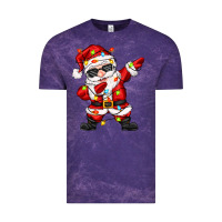 Dabbing Santa With Christmas Lights Vintage Tee | Teevron