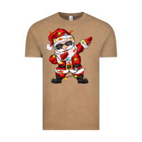 Vintage Coffee dabbing santa with christmas lights Vintage Tee - Zillion Design Studio