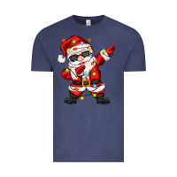 Vintage Denim dabbing santa with christmas lights Vintage Tee - Zillion Design Studio