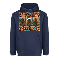 Navy Christmas trees leopard Heavyweight Hoodie - AdoDesignShop