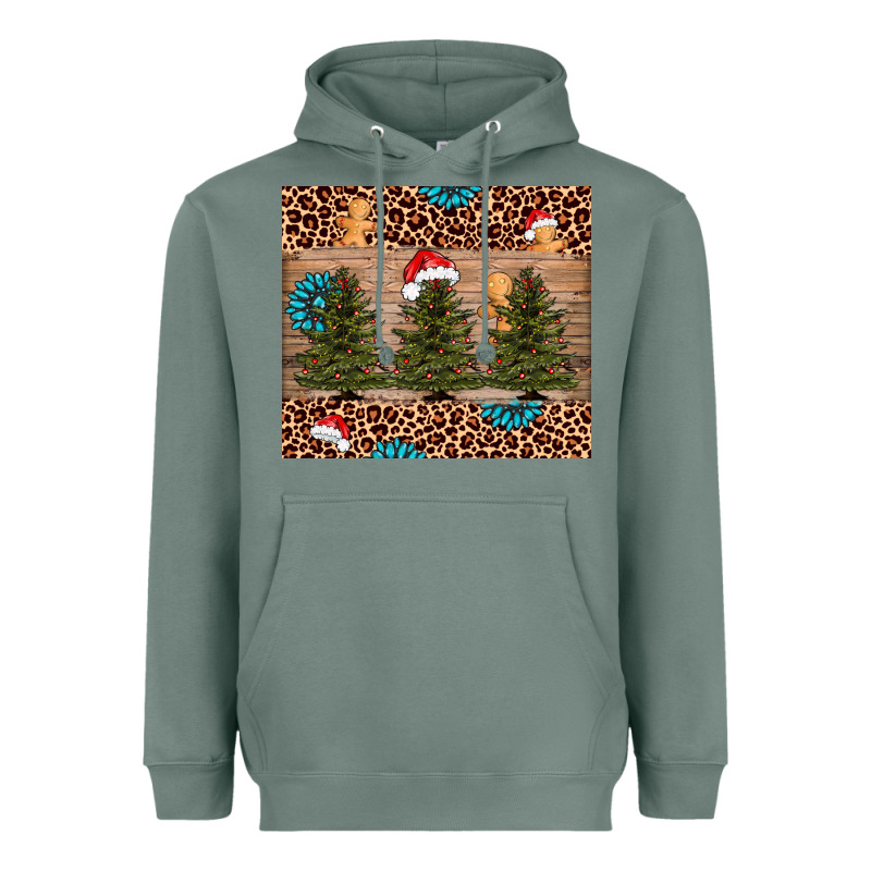 Christmas Trees Leopard Heavyweight Hoodie by AdoDesignShop | Teevron