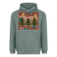 Sage Christmas trees leopard Heavyweight Hoodie - AdoDesignShop