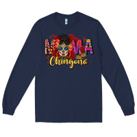 Navy mama chingona Long Sleeve Tee - CTS Tumbler Store