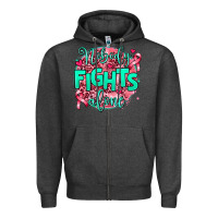 Charcoal Heather nobody fights alone Zipper Hoodie - AdoDesignShop